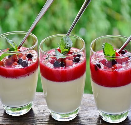 Panna cotta au chocolat blanc