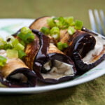 Aubergines farcies aux pâtes pour 4 personnes