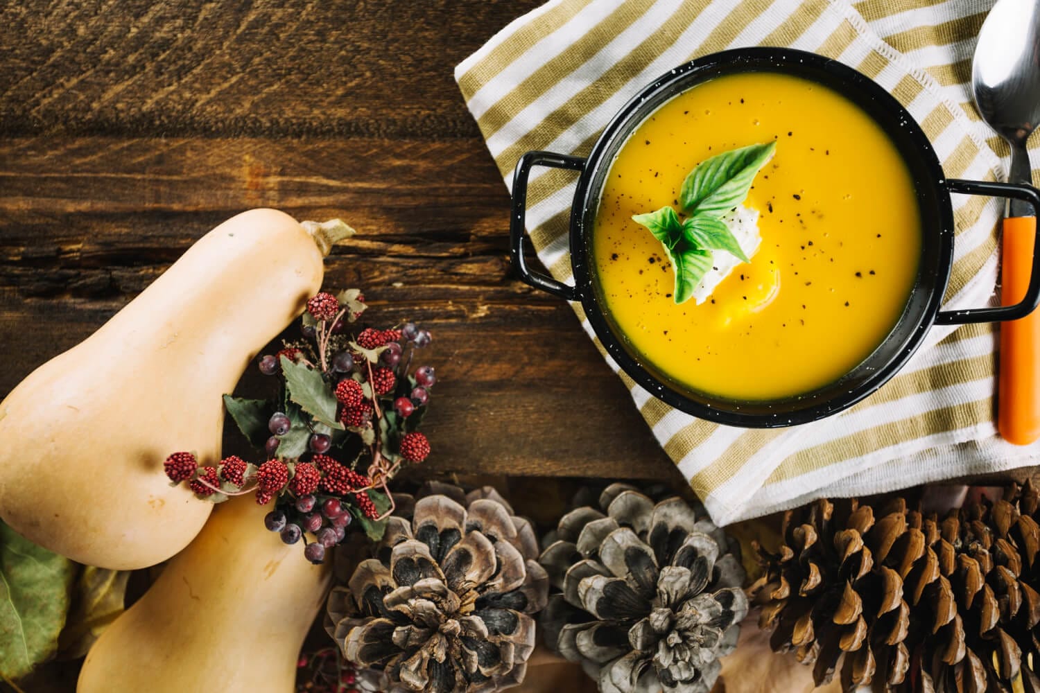 Velouté de patate douce au fenouil