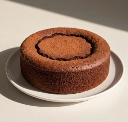 Magnifique gâteau au chocolat sur une assiette, prêt à être dégusté. Idéal pour une recette facile de gateau au chocolat.