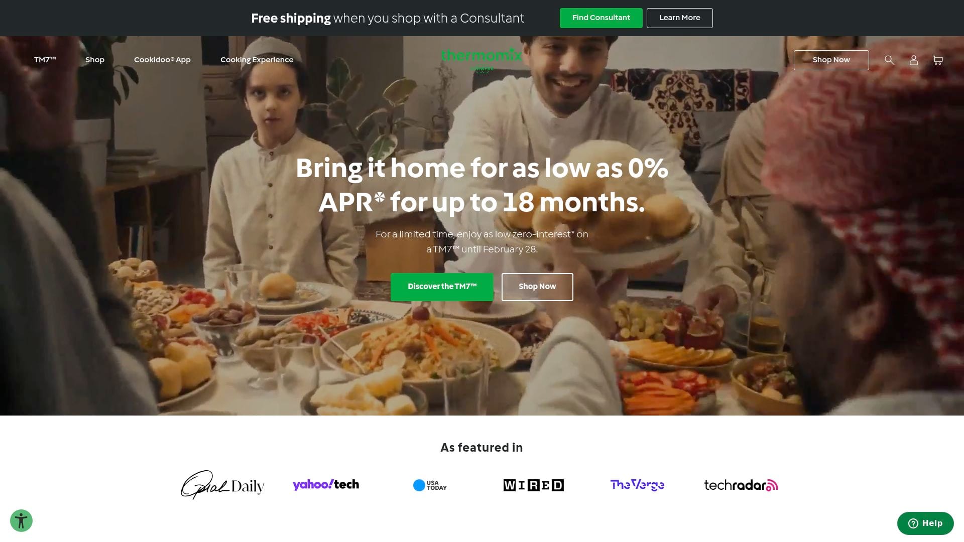 Screenshot of www.thermomix.com