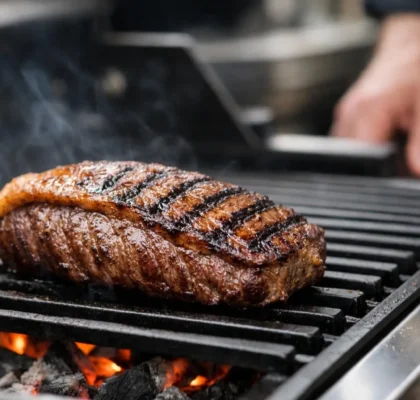 Picanha cuite à la perfection sur barbecue. Surlonge grillée, cuisson parfaite en 5 étapes, savoureuse.