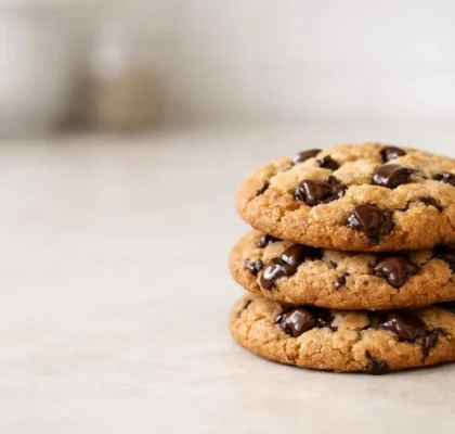 Délicieux cookies Mie Caline faits maison, empilés et prêts à déguster. Recette facile et rapide.