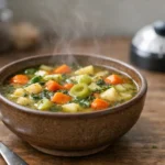 Recette soupe de légumes facile et rapide. Un bol de soupe maison fumante, prête en 5 étapes simples et chronométrées.
