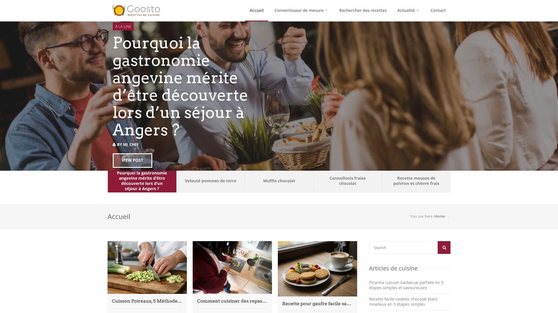 Screenshot of www.goosto.fr
