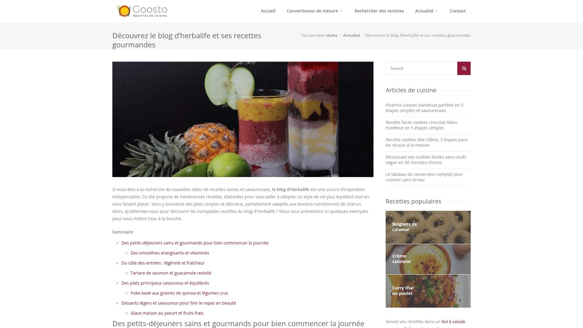 Screenshot of www.goosto.fr