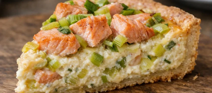 Quiche saumon frais poireaux réussie en 5 étapes simples