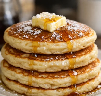 Pancakes américains faciles avec beurre et sirop d'érable